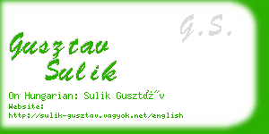 gusztav sulik business card